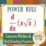 201 Calculus Derivatives Power Rule powerpoint lesson and 
