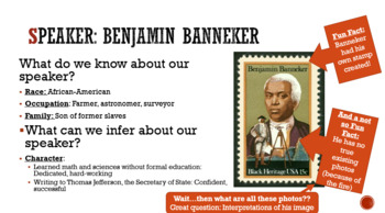 Preview of 2010 Benjamin Bannker's Letter to Jefferson AP Lang, Rhetorical analysis guide