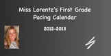 2012-2013 First Grade Academic School Year Pacing Calendar