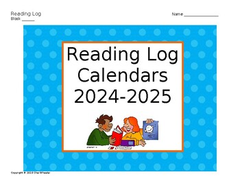 Preview of Year-long Reading Log Calendars