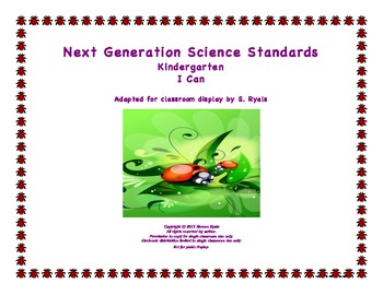 Preview of Kindergarten K Next Generation Science Standards NGSS "I Can" Posters