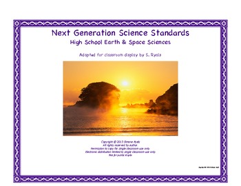 Preview of NGSS High School HS Next Generation Earth Space Science Standards Posters