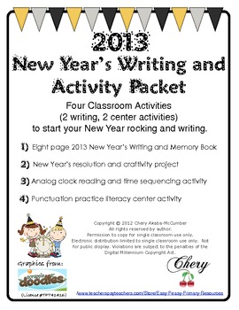 2013 New Year's Book and Classroom Activities by Easy Peasy Primary ...