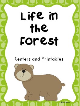 Preview of Reading Street, Life in the Forest Centers and Printables/ Distance Learning