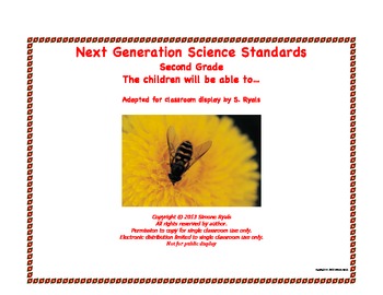 Preview of 2nd Second Grade Able To Next Generation Science Standards NGSS Posters