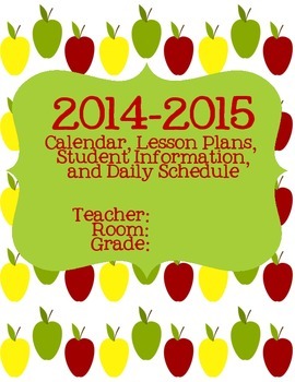 Preview of 2014-2015 Planning Calendar Apple Theme