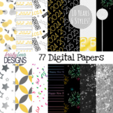 Happy New Year Digital Papers