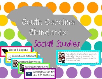 Preview of 2011 South Carolina Social Studies Standards for Third Grade SC I Can Statements