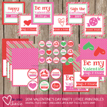 Preview of 2014 Valentine's Day Party Printable