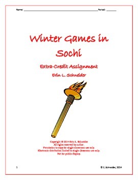 Preview of Winter Games in Sochi Choose Your Own Assignment