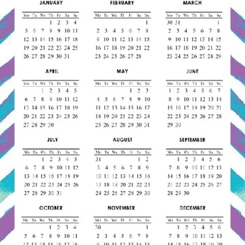 2015-2016 Calendar by Sairah Nanji | Teachers Pay Teachers