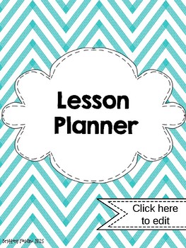 Preview of Chevron EDITABLE Lesson Planner