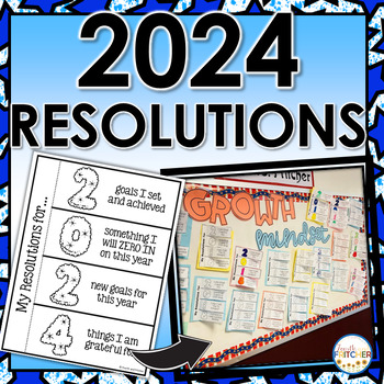 Preview of 2024 New Year Resolutions Activity | Goal Setting | Reflection