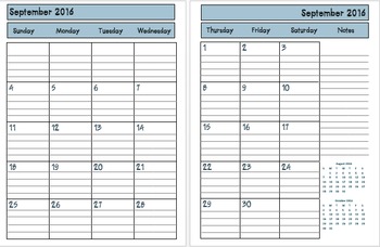 2016/17 Monthly/Weekly Teacher Plan Book by Teaching Love and Laughter