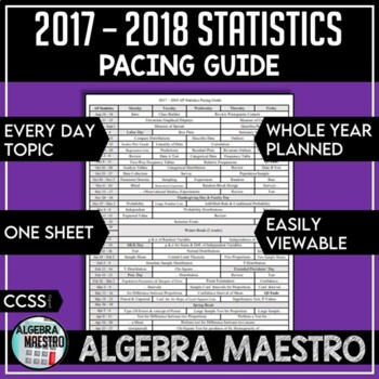 Preview of 2017-2018 AP Statistics Pacing Guide