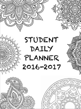 Preview of 2016-2017 Student Daily Planner Fully Editable