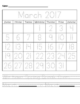 2017 Traceable Monthly Worksheet (12 Months) by Adapting with Love