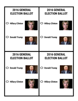 Preview of 2016 Election Ballot with pictures and without pictures