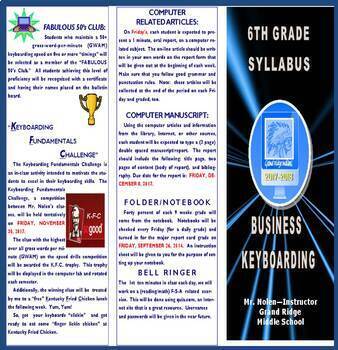 6th grade keyboarding assignments