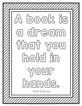 printable reading quotes to color by library learners by cari white