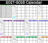 Editable 2017-2018 Calendar