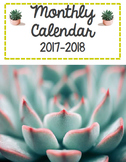 2017-2018 Monthly Calendar