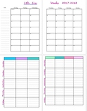 2017-2018 Teacher Lesson Planner Pages for Happy Planner, 