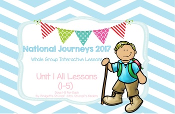 Preview of Journeys Kindergarten Unit 1: All Lessons (Lessons 1-5) Days 1-5 SMART board