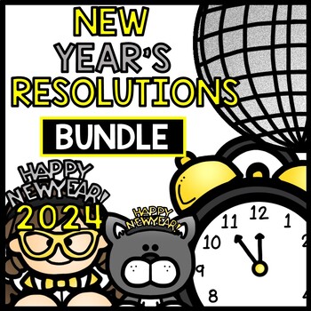 Preview of 2024 New Year's Resolutions - BUNDLE - Reading Writing - Interactive Notebook