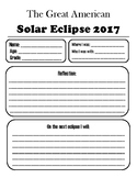 2017 Solar Eclipse Memory Sheet