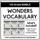 2017 Wonders Vocabulary: Fourth Grade BUNDLE