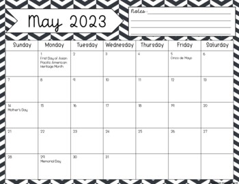 2019 2020 And 2020 2021 Editable Printable Calendar Tpt