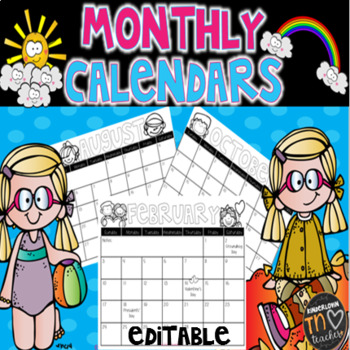 Preview of 2021-2022 Monthly Calendars