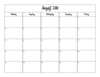 Weekday Calendar Worksheets Teaching Resources Tpt