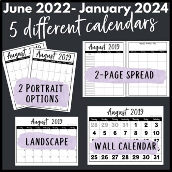 2021 2022 Printable Calendar Teacher Planner Pages Happy Planner Friendly