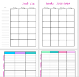 2018-2019 Teacher Lesson Planner Pages for Happy Planner, 