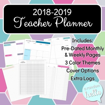 Preview of [PAST] 2018-2019 Teacher Planner | Ideal for Secondary