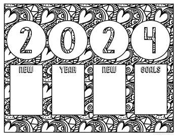 New Years 2020 Coloring Pages by The Brighter Rewriter | TpT