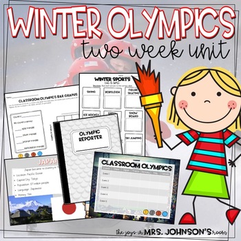 Preview of 2018 Winter Olympics Unit: Country Research Flipbook and Classroom Olympics