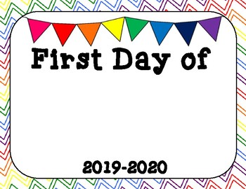 Preview of 2019-20 First Day of School Signs