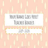 2019- 2020 Digital Teacher Planner Pink and Marigold