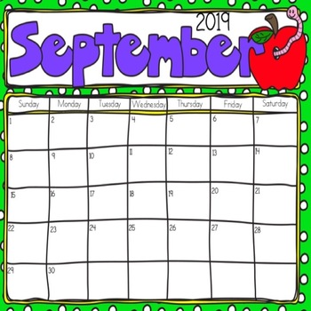 2019-2020 School Year Calendar by Lovin' Littles | TpT