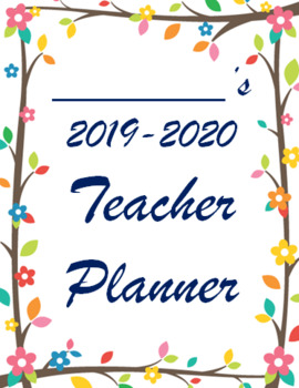 Preview of 2019-2020 Teacher Planner Binder