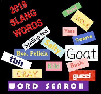 Preview of "Cool Slang Words"  {Word Search}