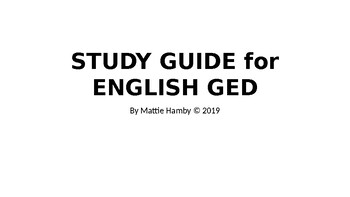 Preview of 2019 GED STUDY GUIDE FOR LANGUAGE ARTS