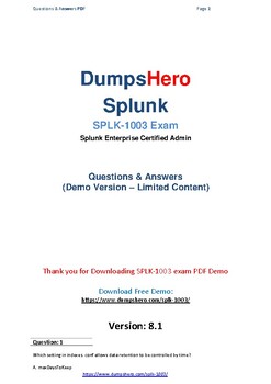 SPLK-1003 Dumps Collection