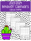 2023-2024 Behavior Calendars Cactus Theme