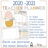 2020-2021 Boho Chic Teacher Planner | Neutral Colors | Tea