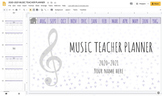 2020-2021 EDITABLE MUSIC TEACHER PLANNER GOOGLE SLIDES