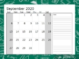 2020-2021 Monthly Calendar